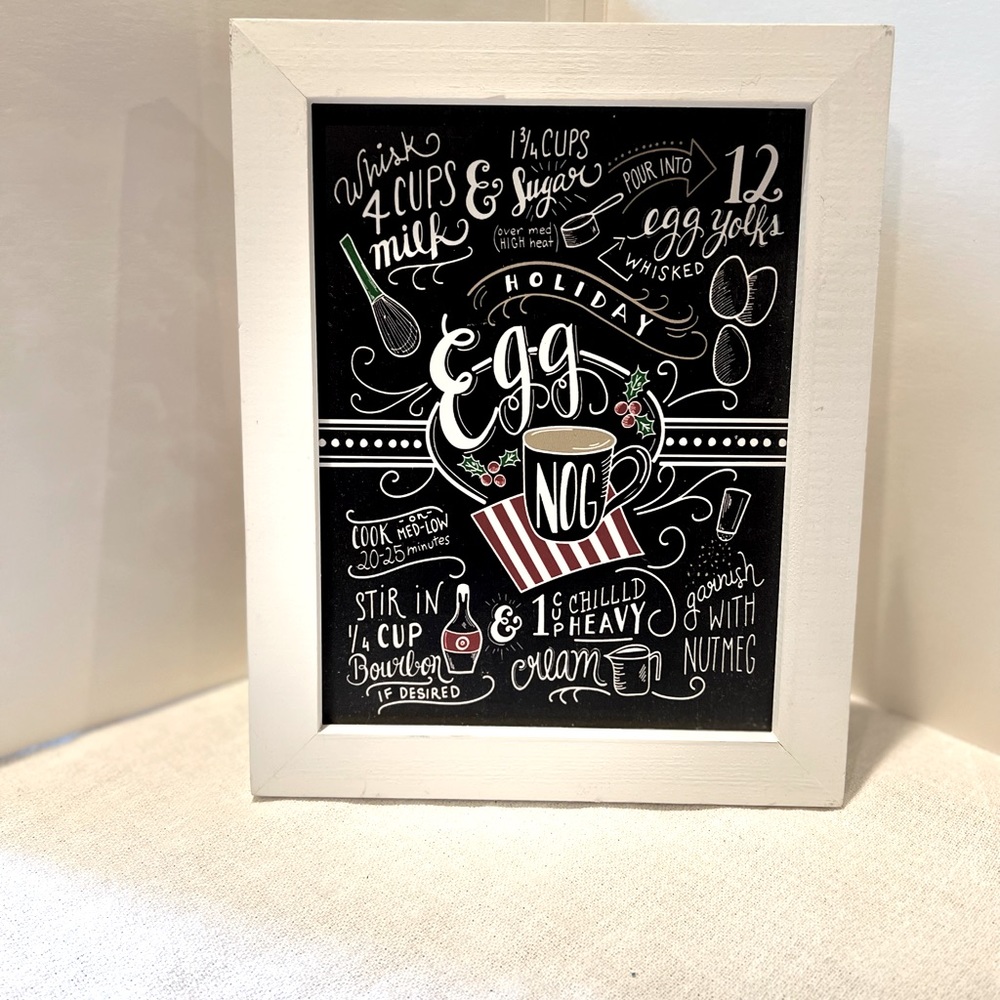 Eggnog recipe framed print